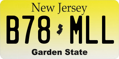 NJ license plate B78MLL