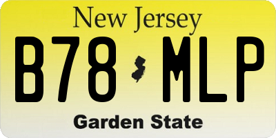 NJ license plate B78MLP