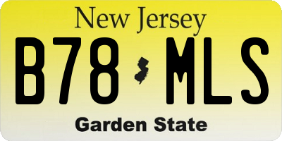 NJ license plate B78MLS