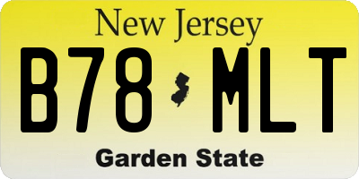 NJ license plate B78MLT