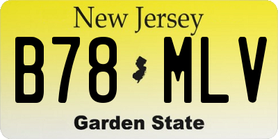 NJ license plate B78MLV