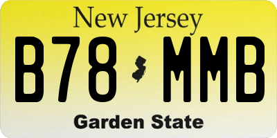 NJ license plate B78MMB