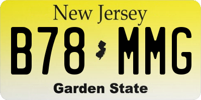 NJ license plate B78MMG