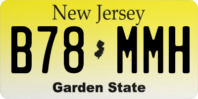 NJ license plate B78MMH