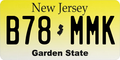 NJ license plate B78MMK