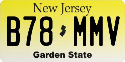 NJ license plate B78MMV