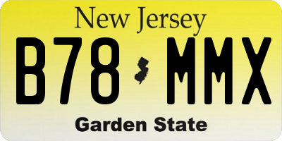 NJ license plate B78MMX