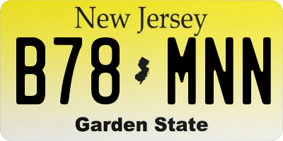NJ license plate B78MNN