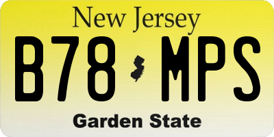 NJ license plate B78MPS