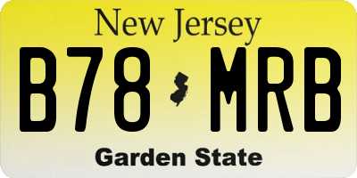 NJ license plate B78MRB