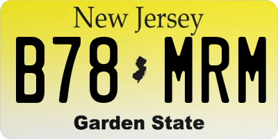 NJ license plate B78MRM
