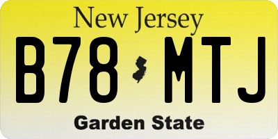NJ license plate B78MTJ