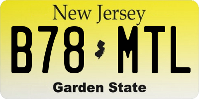 NJ license plate B78MTL