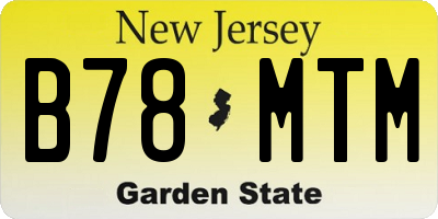 NJ license plate B78MTM