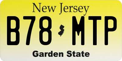 NJ license plate B78MTP