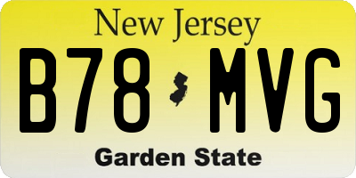 NJ license plate B78MVG