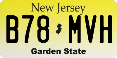 NJ license plate B78MVH