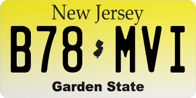 NJ license plate B78MVI