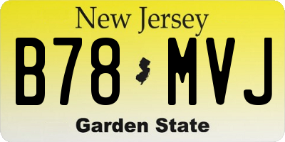 NJ license plate B78MVJ