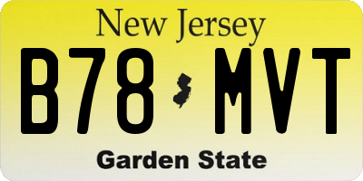 NJ license plate B78MVT