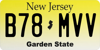 NJ license plate B78MVV