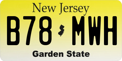 NJ license plate B78MWH