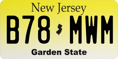 NJ license plate B78MWM