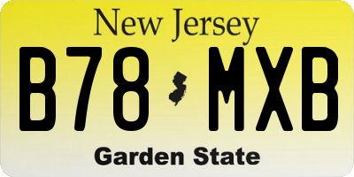 NJ license plate B78MXB