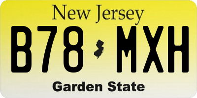 NJ license plate B78MXH
