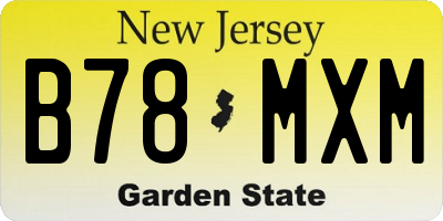 NJ license plate B78MXM