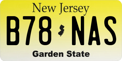 NJ license plate B78NAS