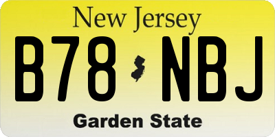 NJ license plate B78NBJ