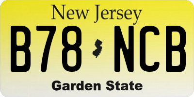 NJ license plate B78NCB