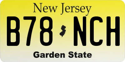 NJ license plate B78NCH