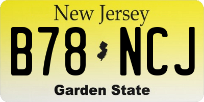 NJ license plate B78NCJ