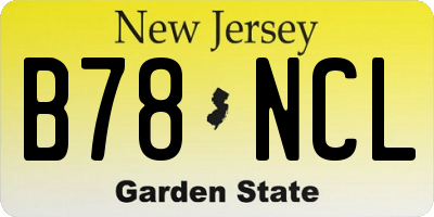 NJ license plate B78NCL