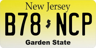 NJ license plate B78NCP