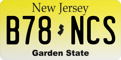 NJ license plate B78NCS
