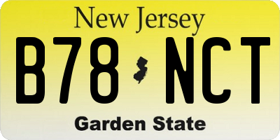 NJ license plate B78NCT