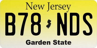 NJ license plate B78NDS