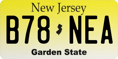 NJ license plate B78NEA