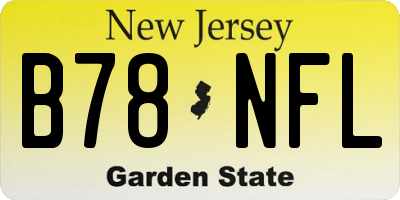 NJ license plate B78NFL