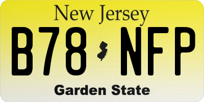 NJ license plate B78NFP