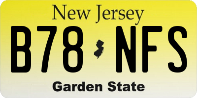 NJ license plate B78NFS