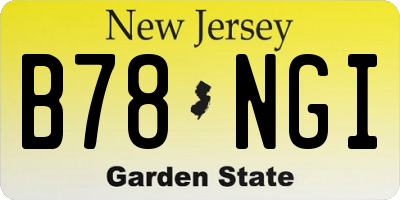 NJ license plate B78NGI