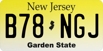 NJ license plate B78NGJ