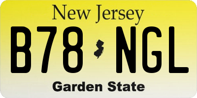 NJ license plate B78NGL