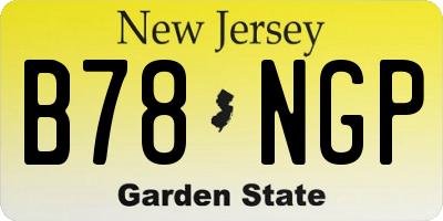 NJ license plate B78NGP
