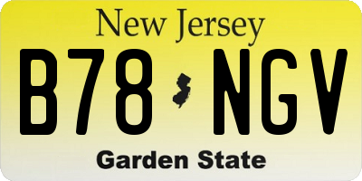 NJ license plate B78NGV