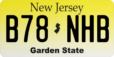 NJ license plate B78NHB